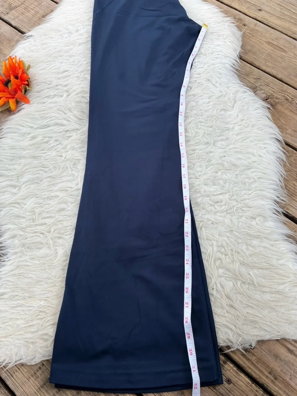 🌺LIKE NEW $128 lululemon Navy High-Rise groove Flare wide leg pants 🌺size 12